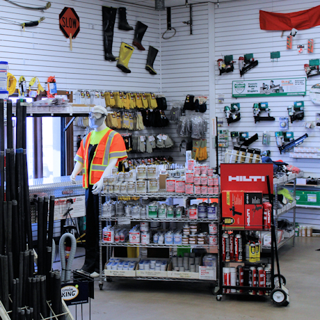 CSI store aisle with tools and supplies